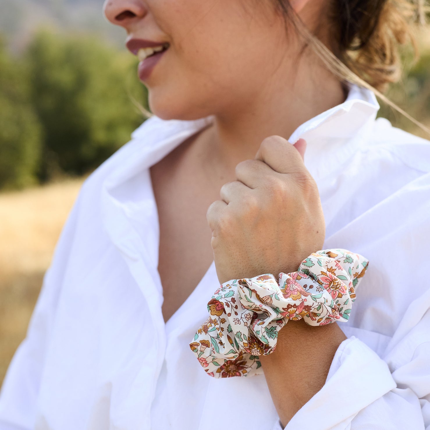 Print Scrunchie Floral Lumo
