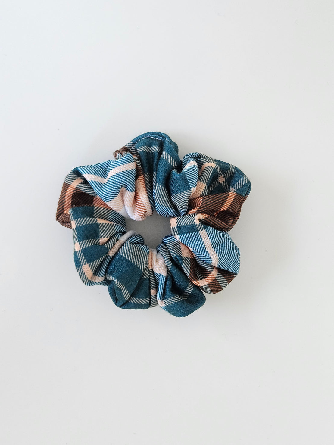 Plaid Scrunchie Red