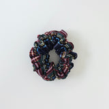 Plaid Scrunchie Holiday Inspired Navy