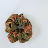 Print Scrunchie Green & White