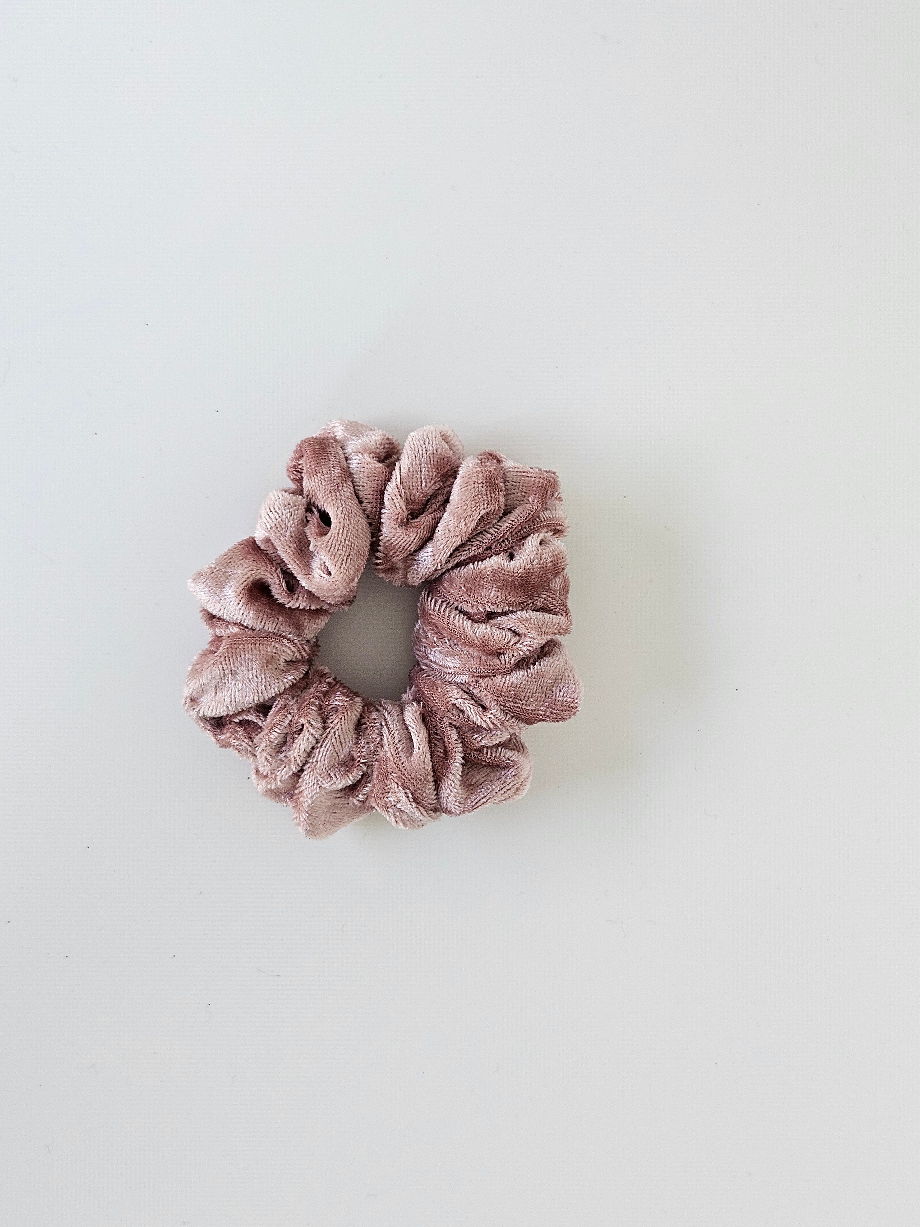 Velvet Velour Pink Scrunchie