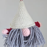 Crochet Gnome White Hat Ornament