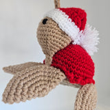Crochet Santa Turtle Ornament