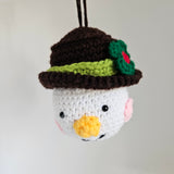 Crochet Snowman Ornament