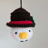 Crochet Snowman Ornament