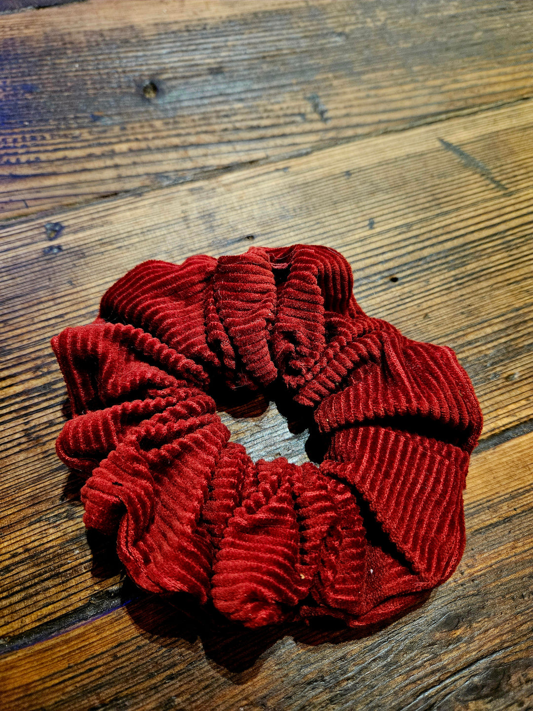 Corduroy Scrunchie Blue