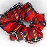 Christmas checked scrunchie
