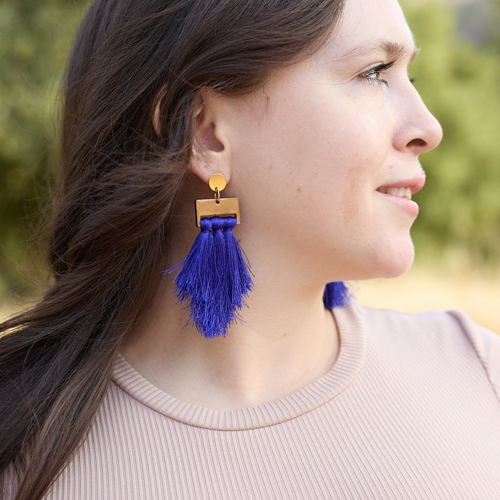 Ana Earrings Navy