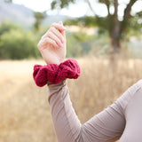 Richa Teddy Textured Soft Scrunchie Red