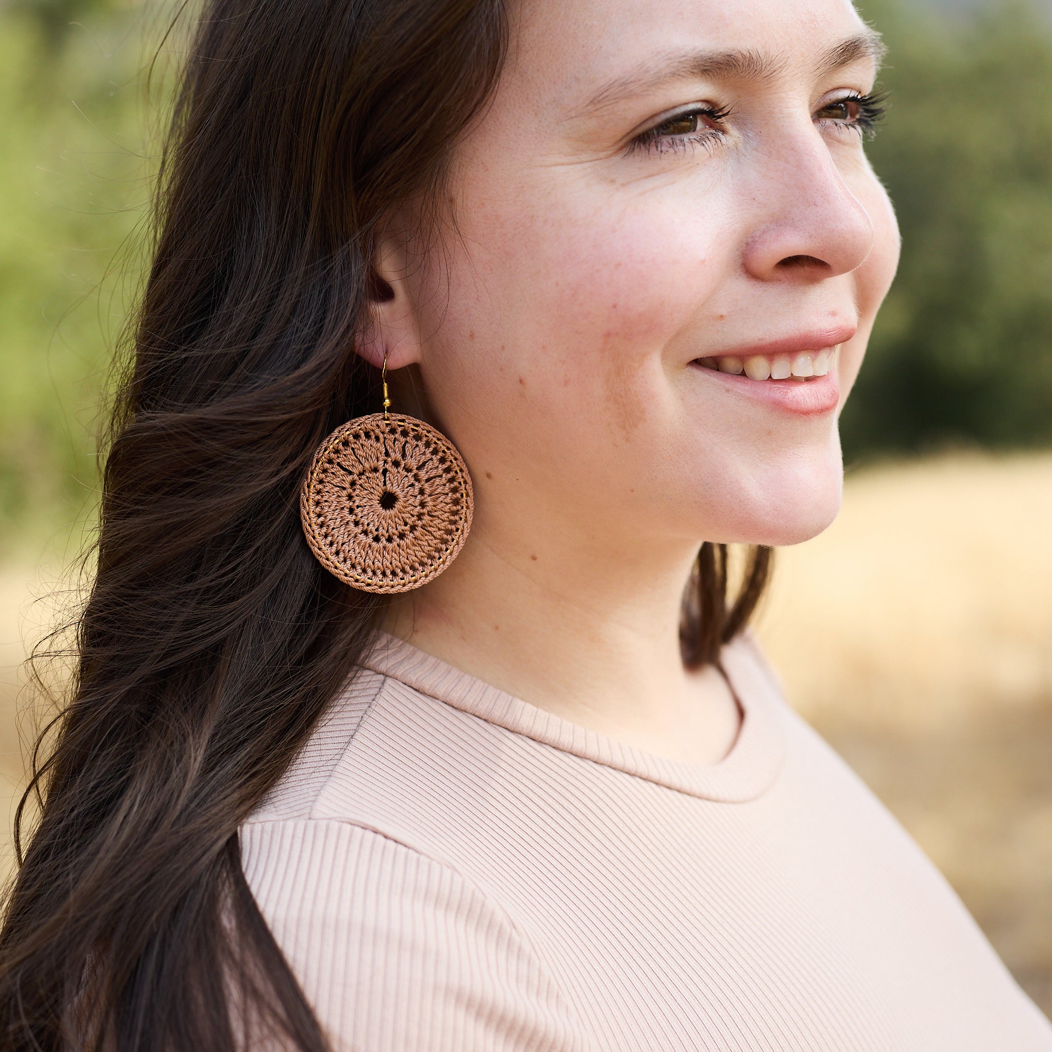 Rebecca Hoop Earrings Green