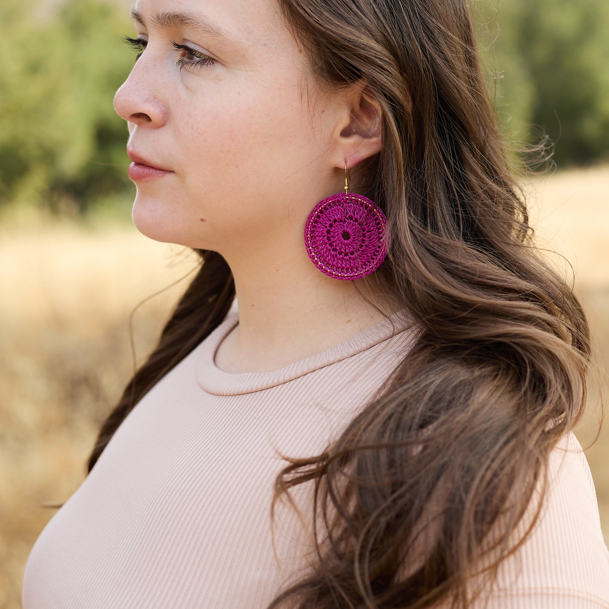 Rebecca Hoop Earrings Green