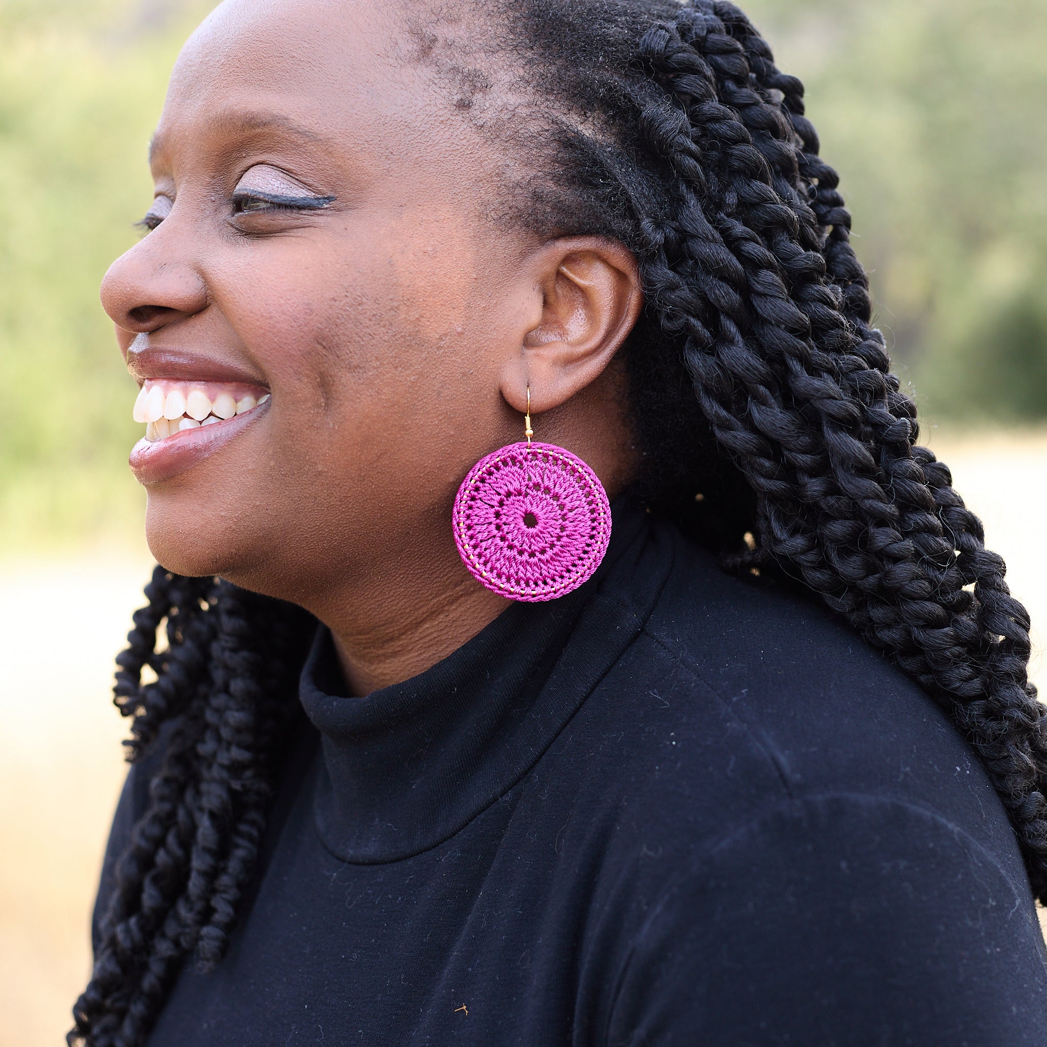 Rebecca Hoop Earrings Green