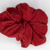 Scarlet corduroy scrunchie
