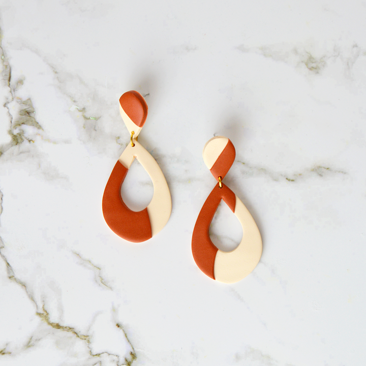 Ivory & Cinnamon Earrings