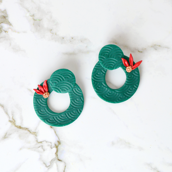 Christmas Wreath Earrings