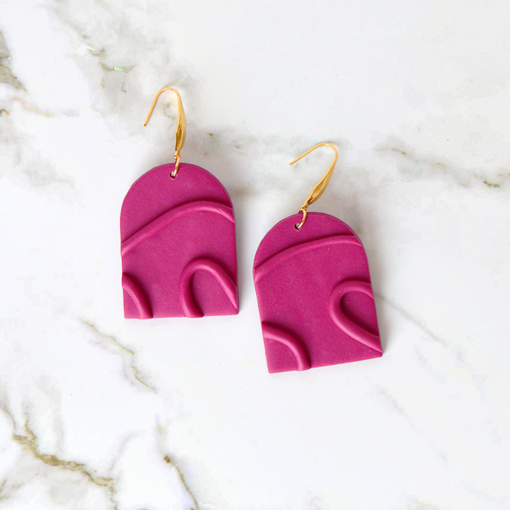 Arch Clay Earrings