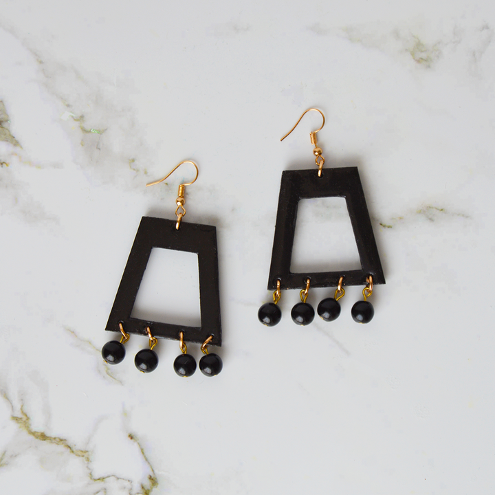 Trapezoid Beaded Earrings