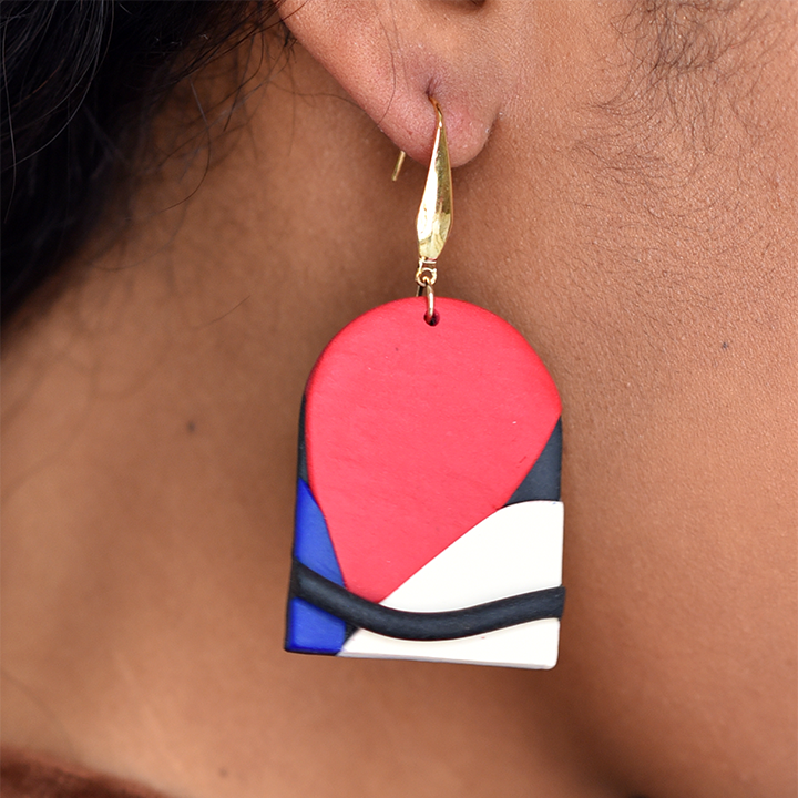 Arch Clay Earrings