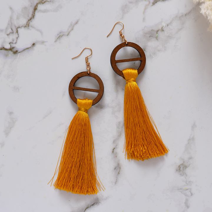 Threaded Wheel Earrings