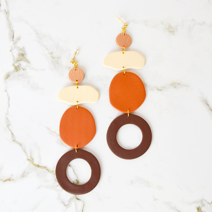 Color Drop Clay Earrings