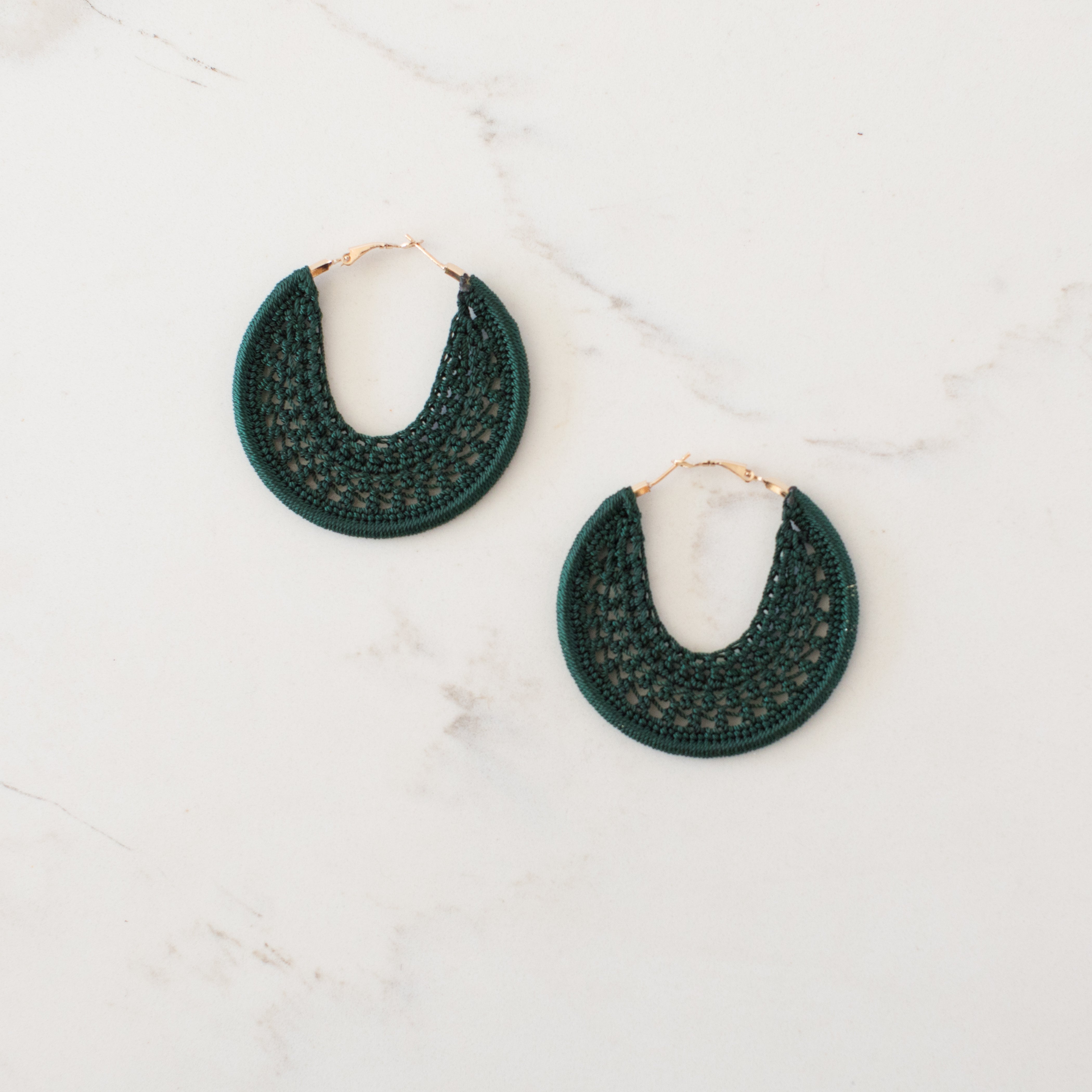 Boho Crochet Hoops Small