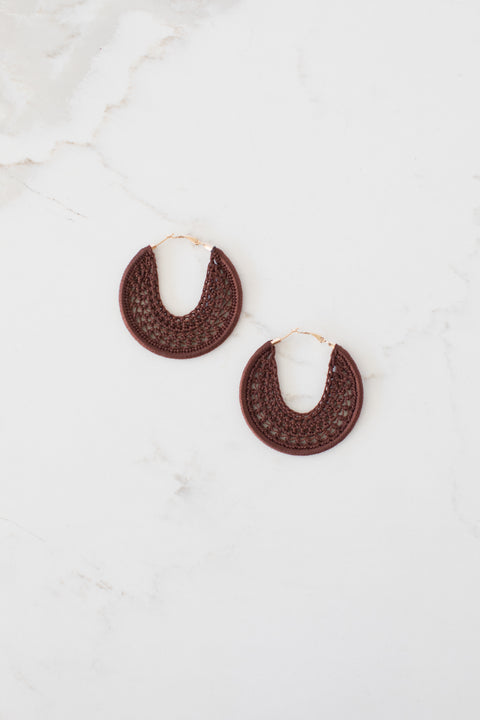 Boho Crochet Hoops Small