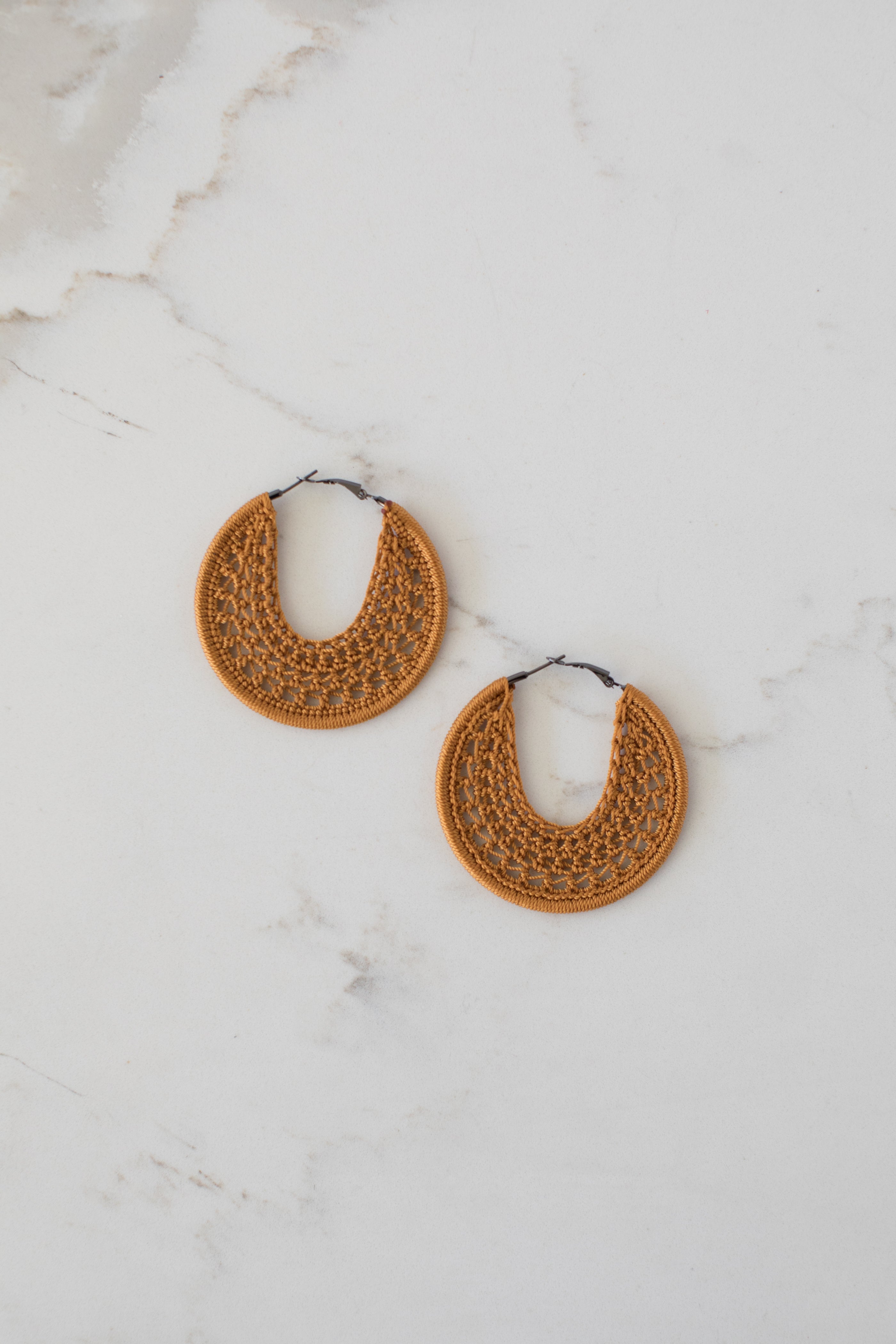 Boho Crochet Hoops Small