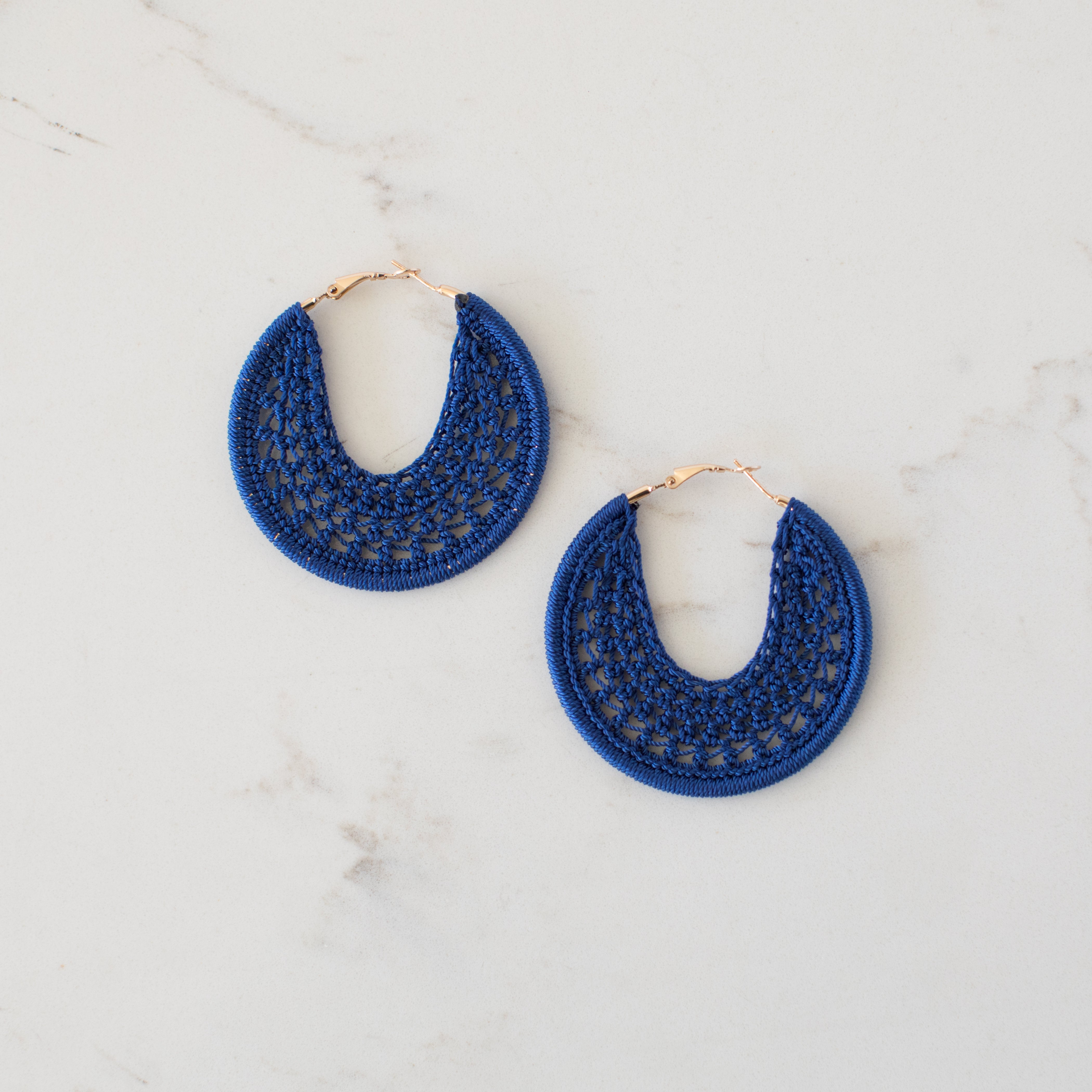 Boho Crochet Hoops Small