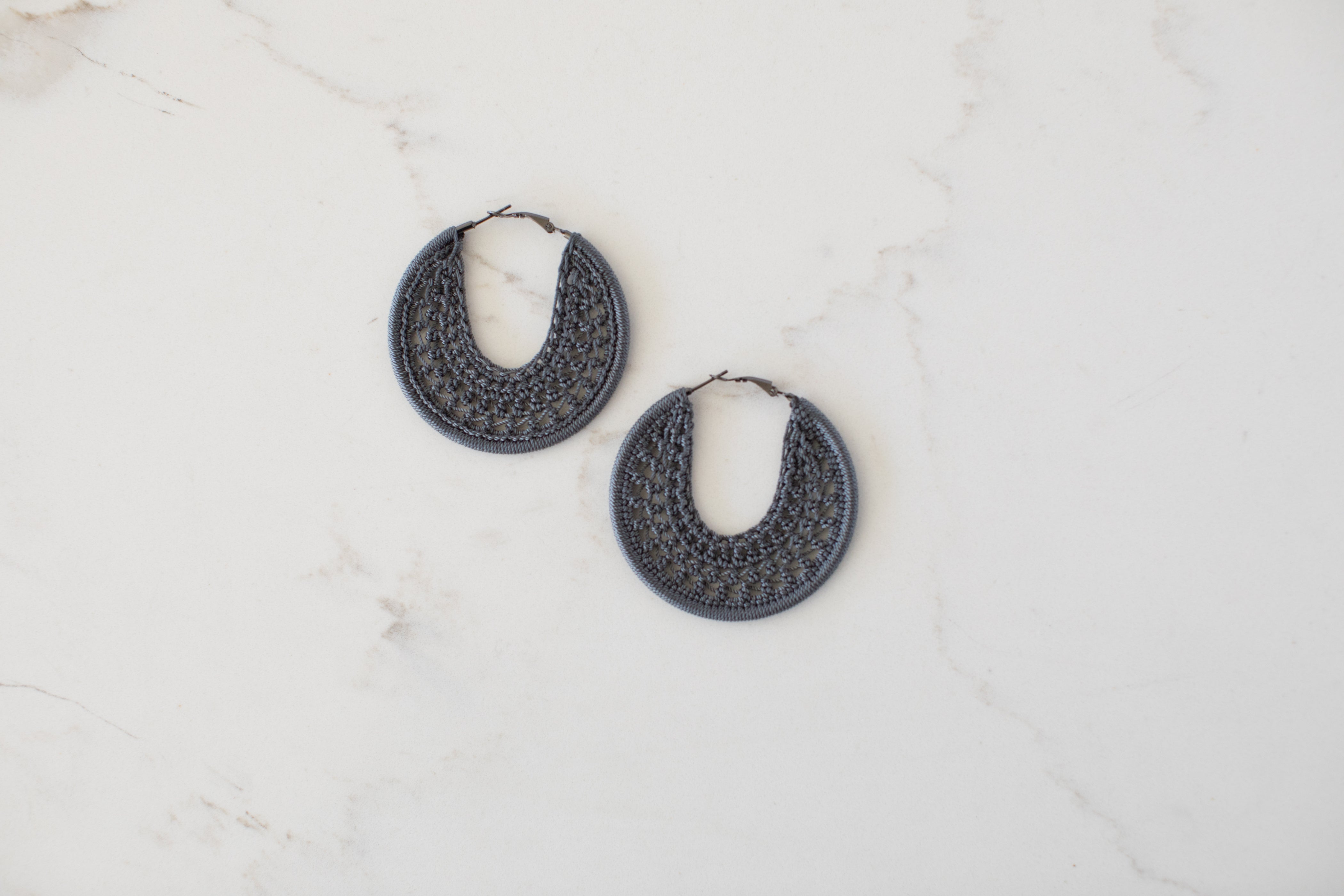 Boho Crochet Hoops Small